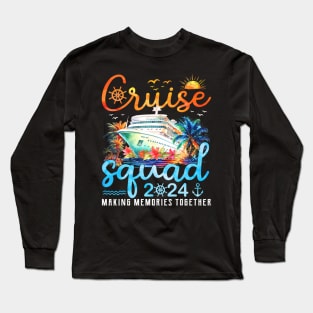 Cruise Squad 2024 Family Group Matching Summer Vacation Long Sleeve T-Shirt